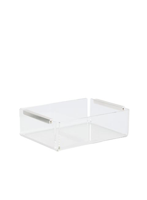 Aria Çıta Detaylı Gümüş Organizer, Small, Şeffaf - 0