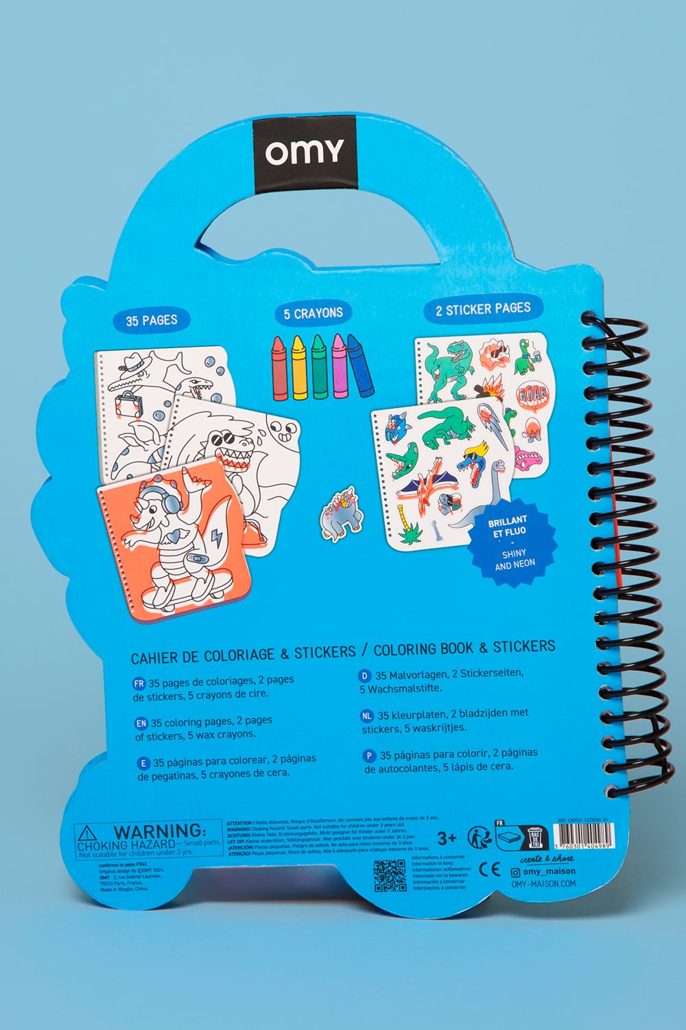 Omy Super Coloring & Stickers Book - Dino - 7