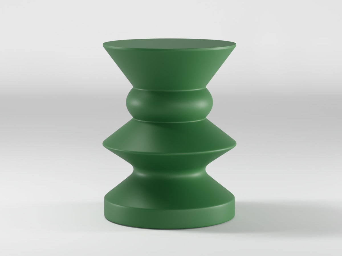 Adella Yan Sehpa, Yeşil - 39 cm Çap - 1
