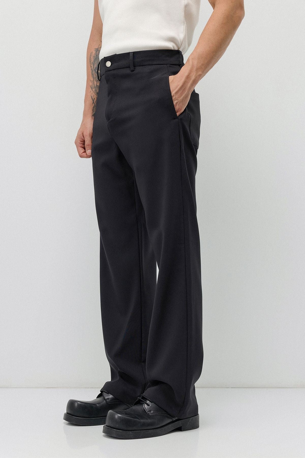 Yüksek Bel Flare Fit Pantolon - 7