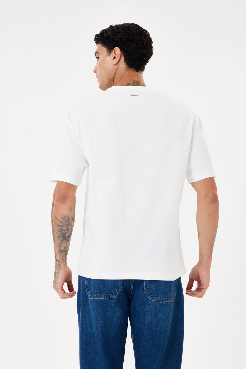 Off White Rivet Taşlı Comfort T-Shirt - 1