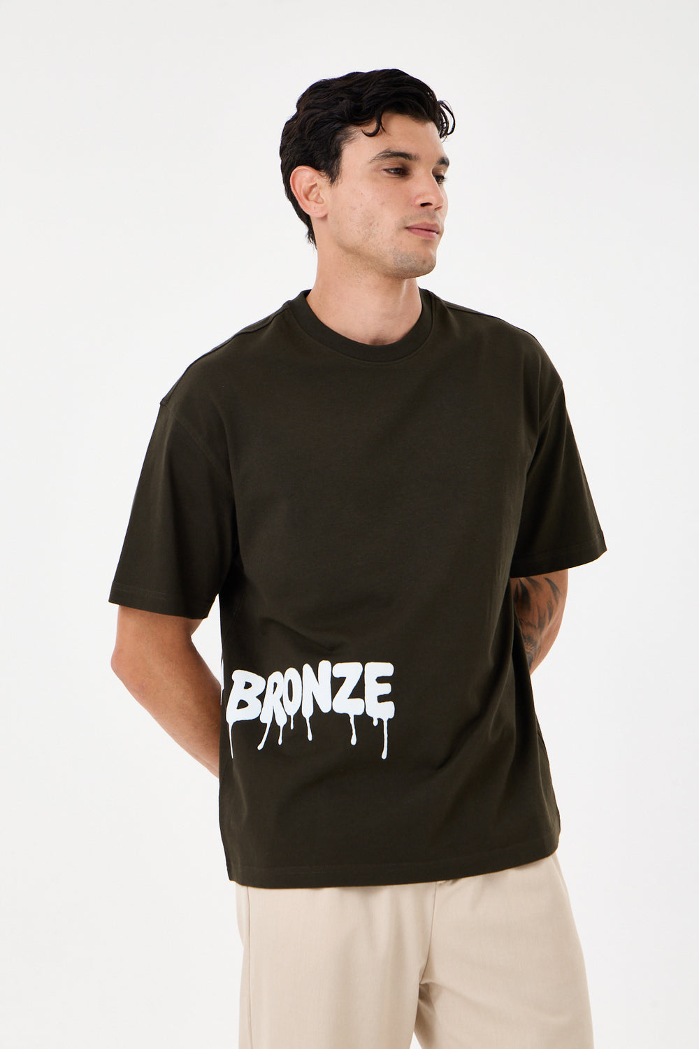 Dark Green Glow Puff Comfort T-Shirt - 2