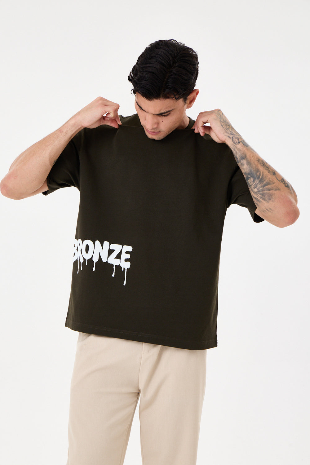 Dark Green Glow Puff Comfort T-Shirt - 4