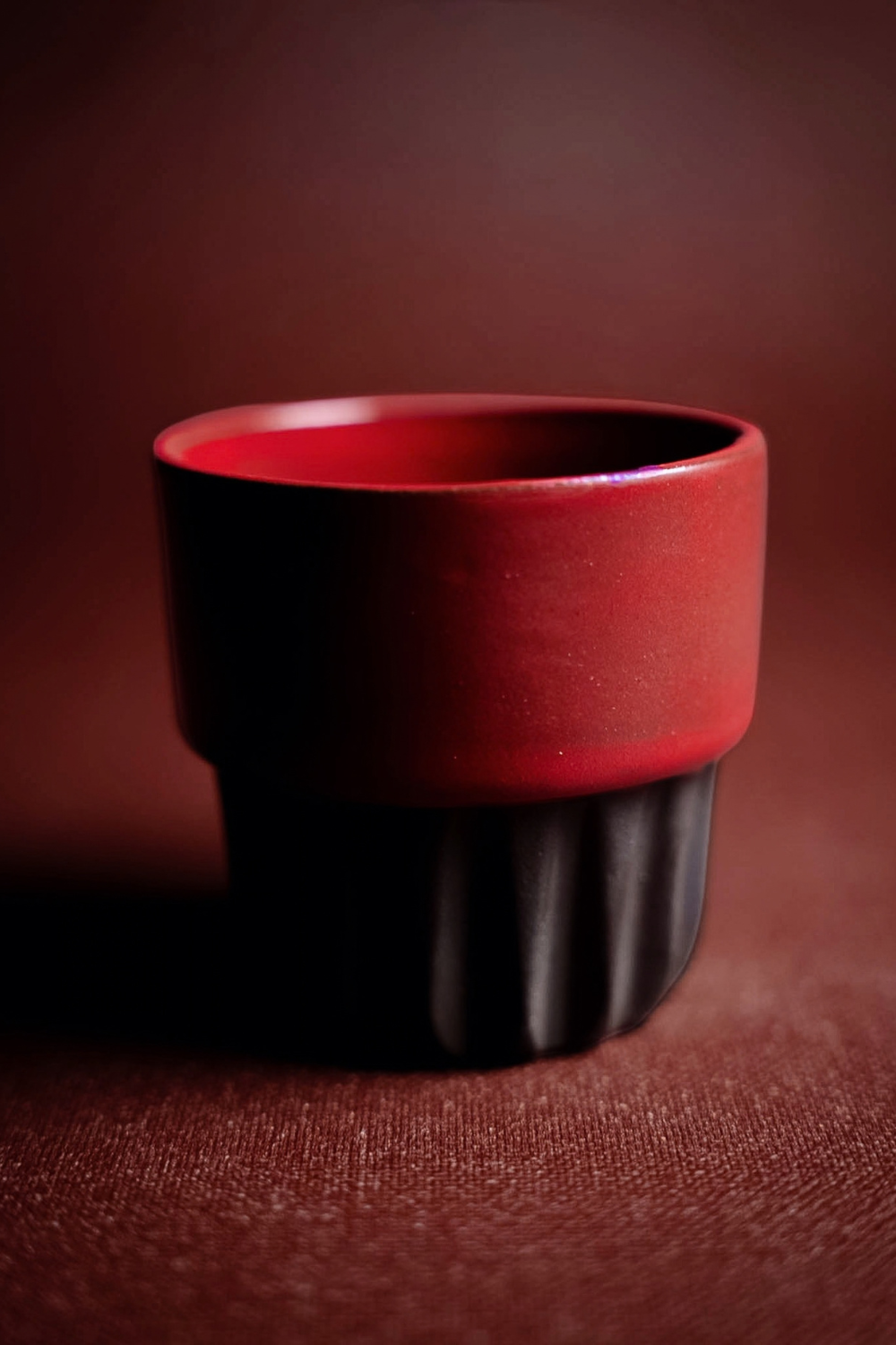 Orin Stoneware Bardak – Kırmızı & Kahverengi - 1