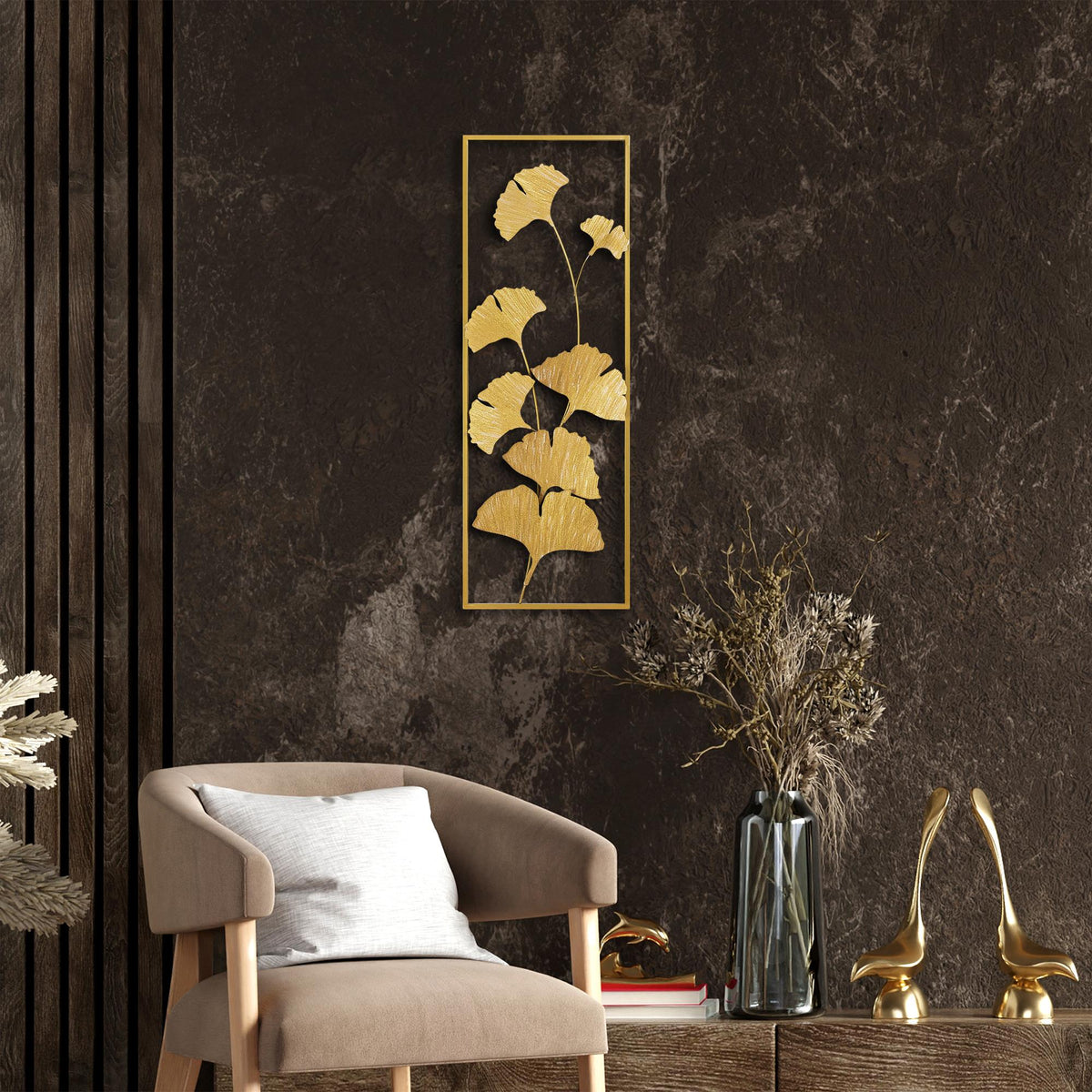 Dekoratif Metal Duvar Tablosu - 32x90 cm - 3