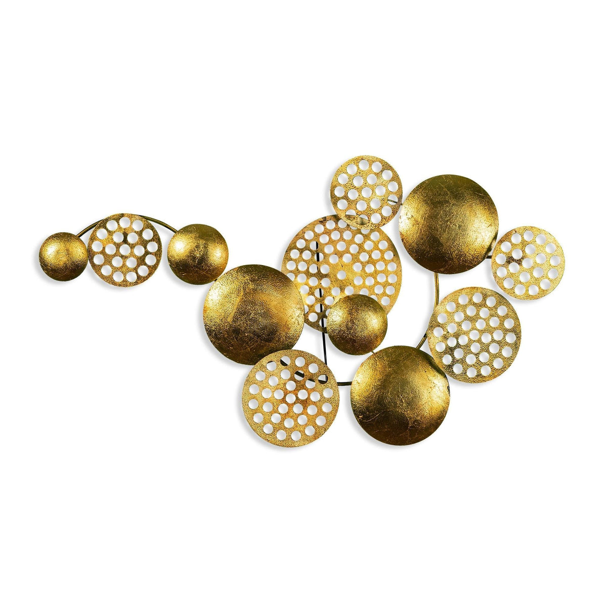 Dekoratif Metal Duvar Tablosu, Altın Rengi - 45x82 cm - 5