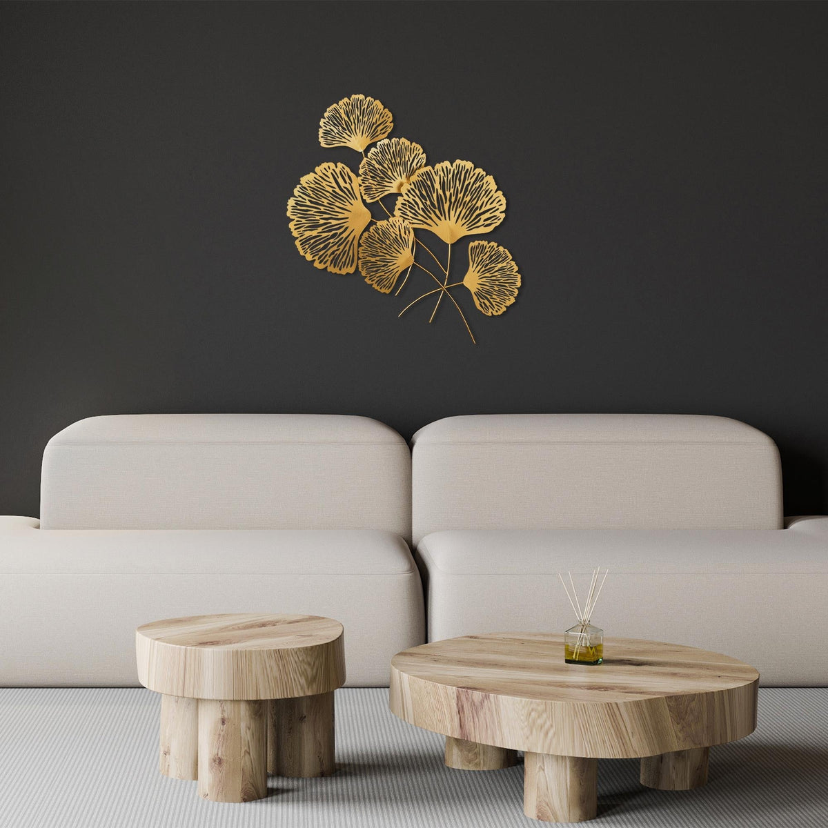 Dekoratif Metal Duvar Tablosu, Altın Rengi - 58x75 cm - 3