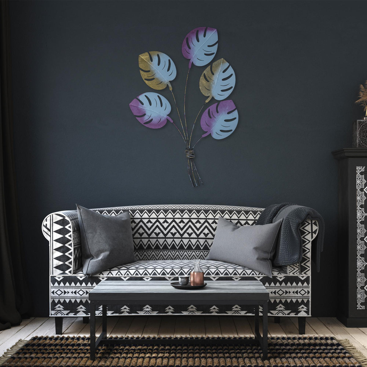 Dekoratif Metal Duvar Tablosu - 67x100 cm - 1
