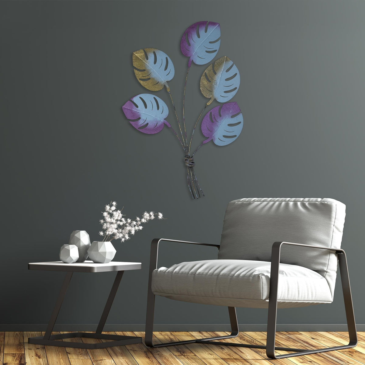 Dekoratif Metal Duvar Tablosu - 67x100 cm - 2