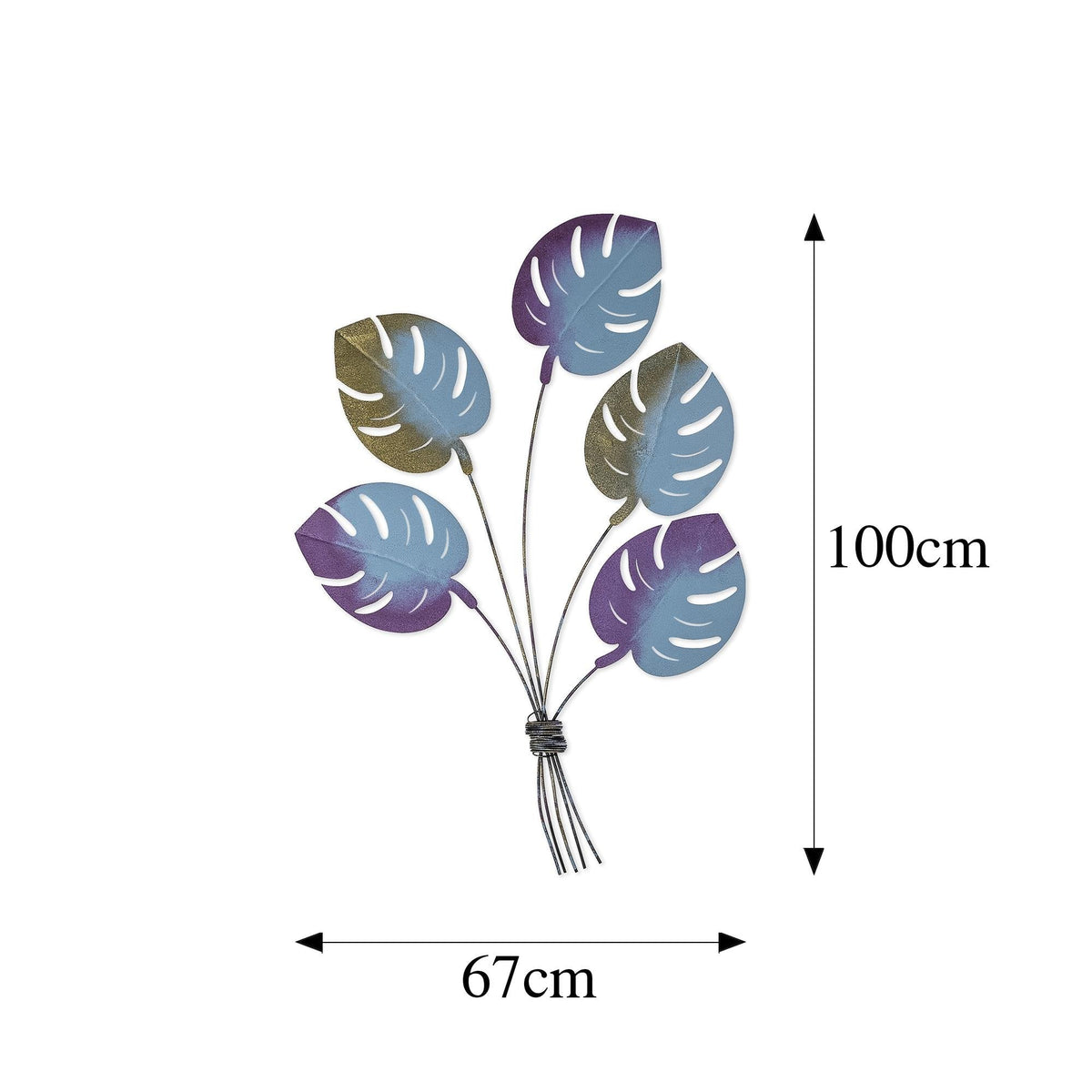 Dekoratif Metal Duvar Tablosu - 67x100 cm - 5