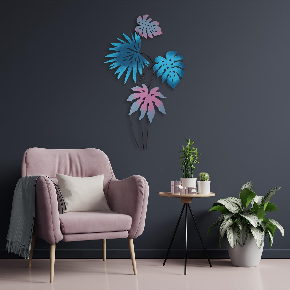 Dekoratif Metal Duvar Tablosu - 69x113 cm - 1
