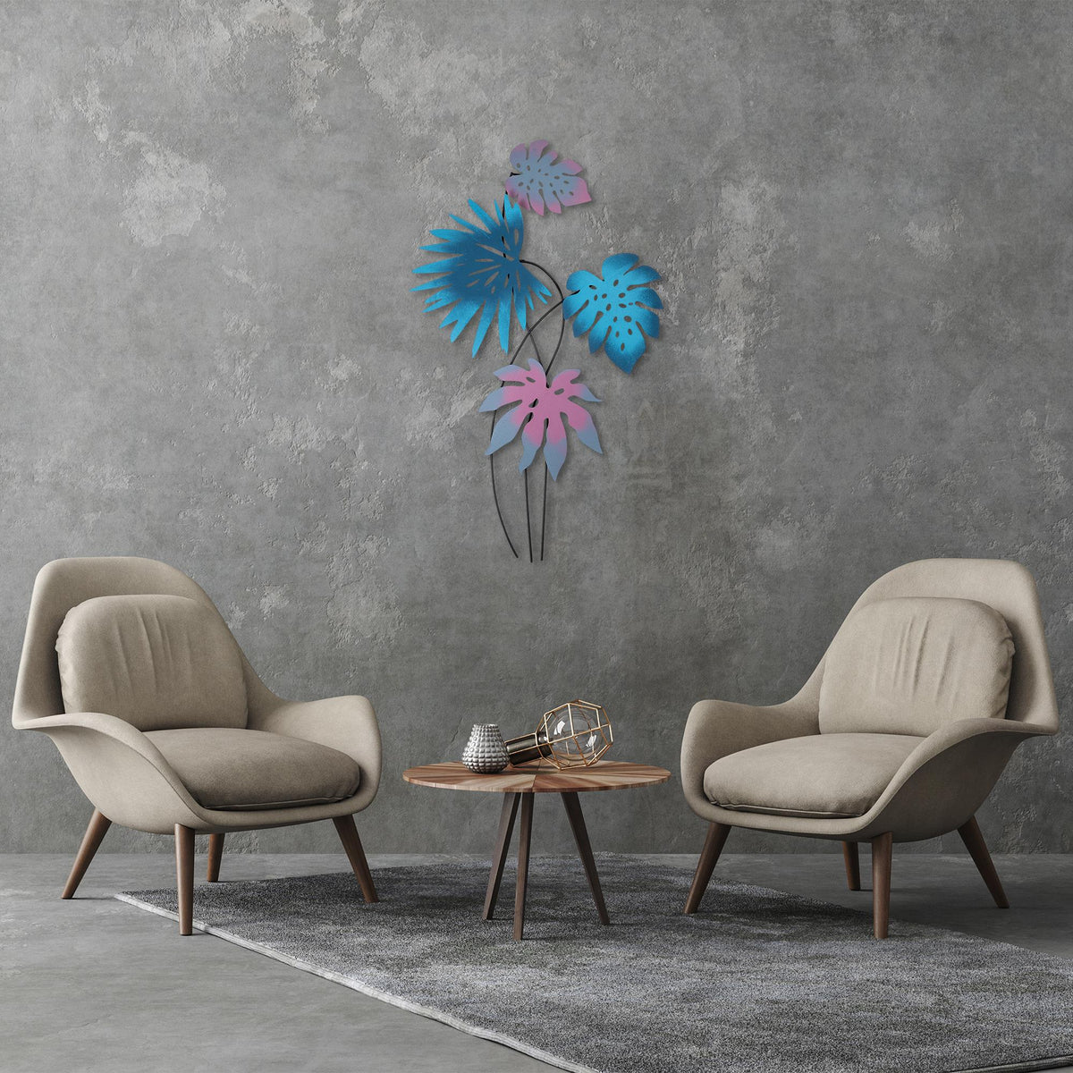 Dekoratif Metal Duvar Tablosu - 69x113 cm - 2