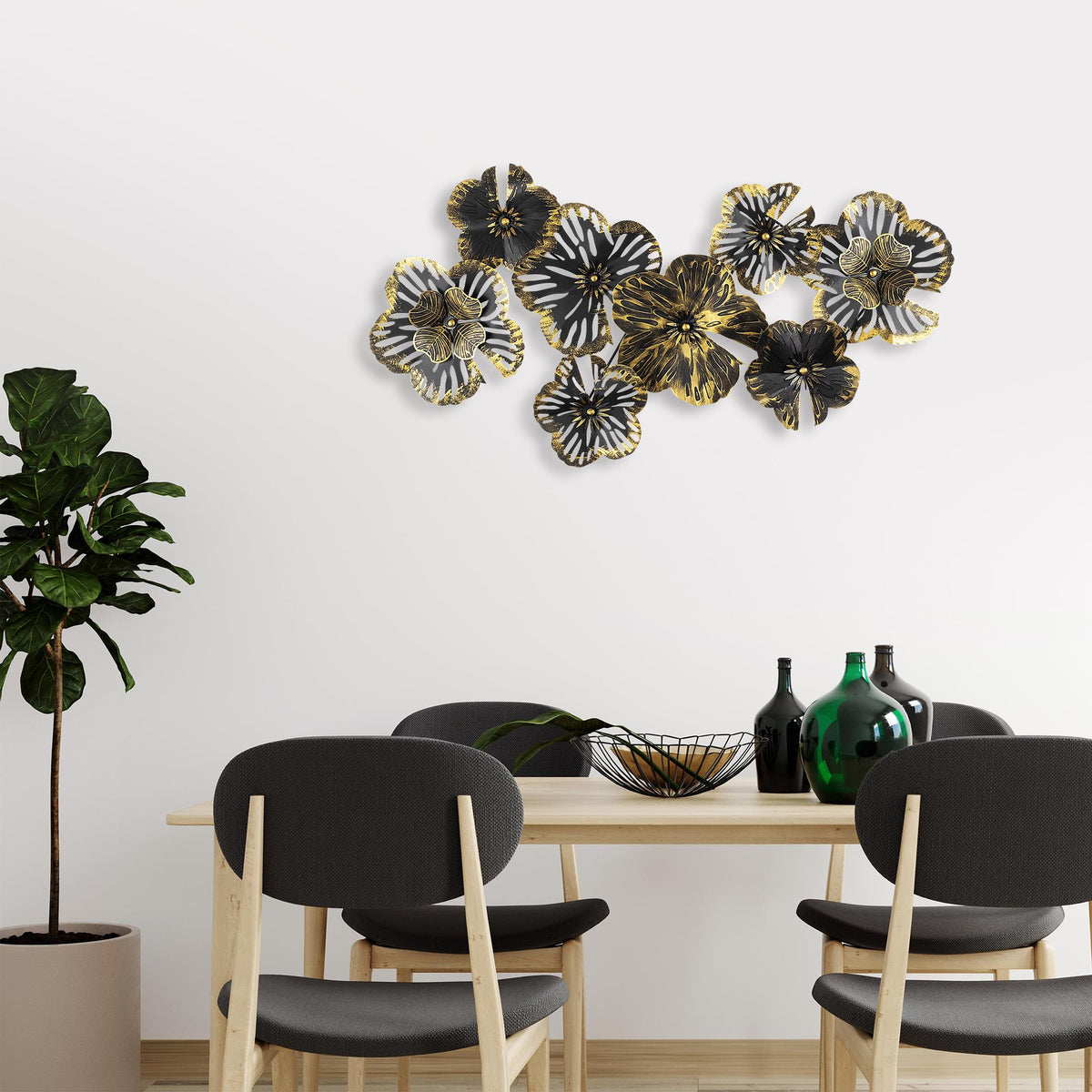 Dekoratif Metal Duvar Tablosu - 104x70 cm - 0