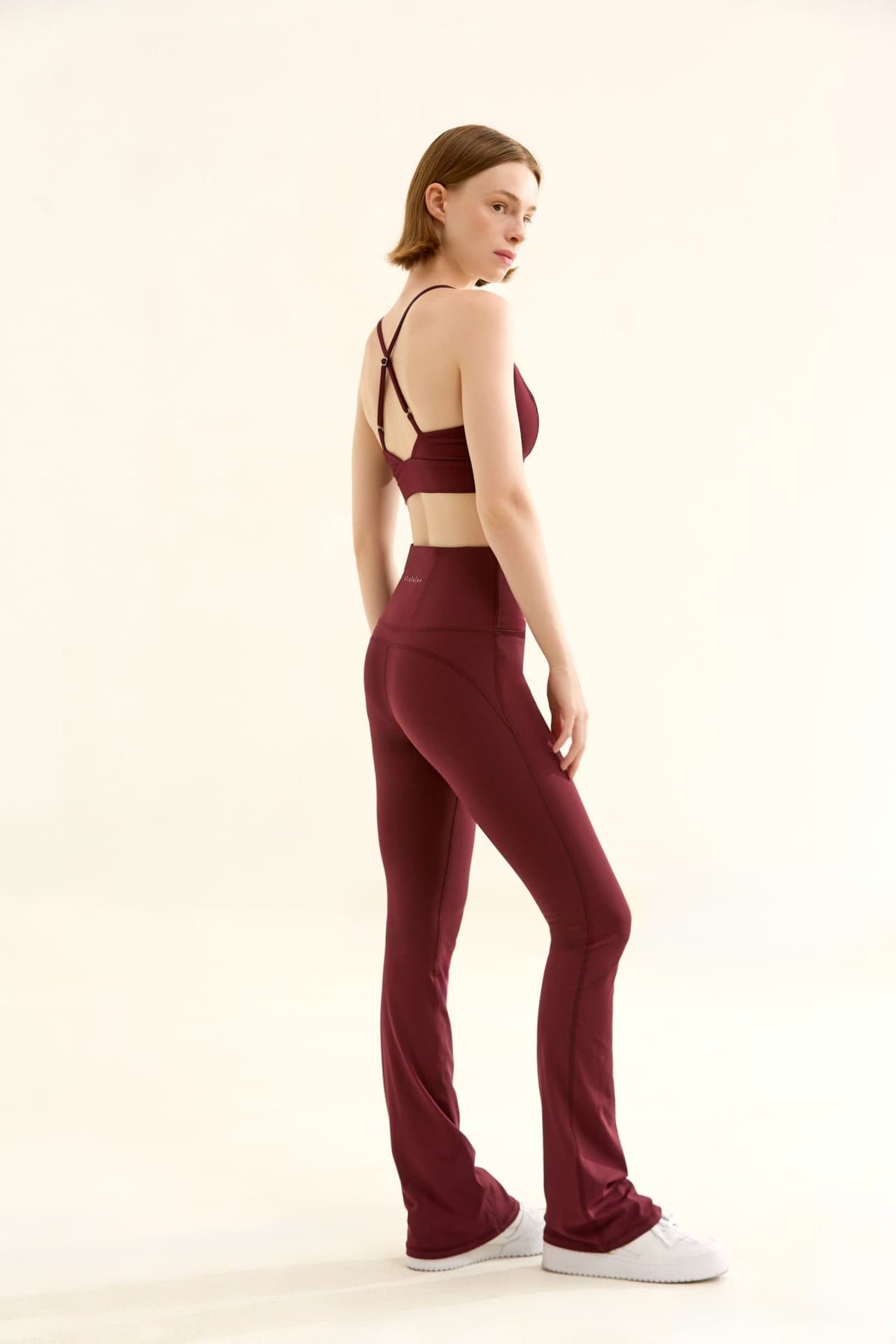 Triangle Spor ve Yoga Sütyeni, Bordo - 5