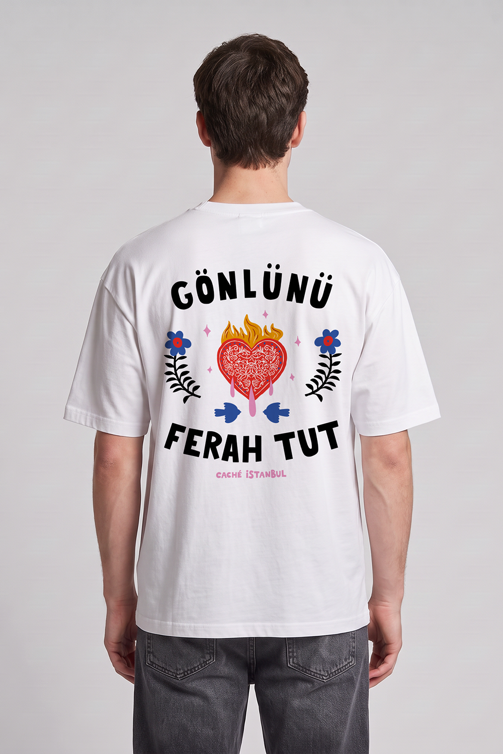 Gönlünü Ferah Tut Unisex Oversize Tshirt - 6