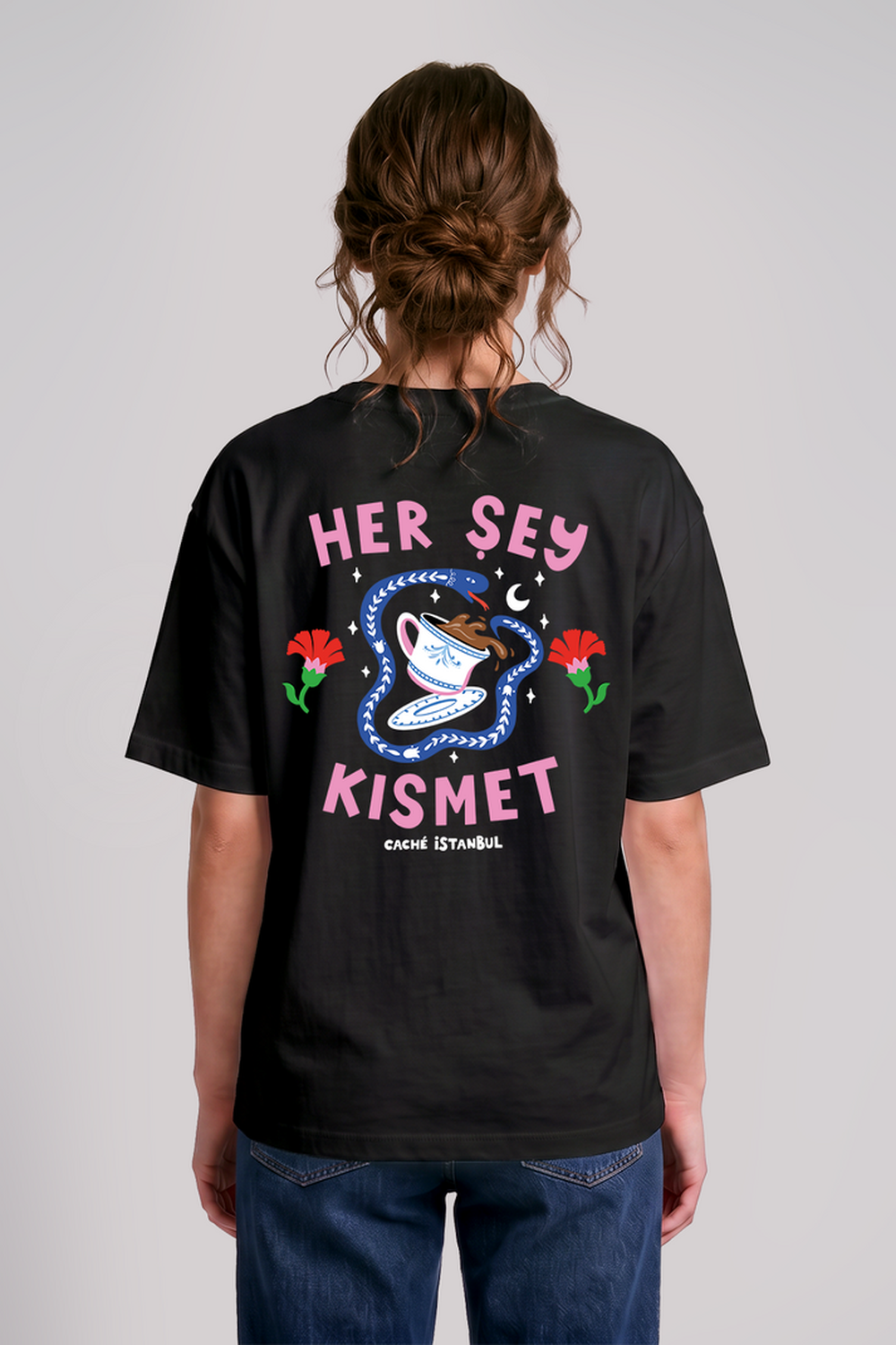 Her Şey Kısmet Unisex Oversize Tshirt - 4