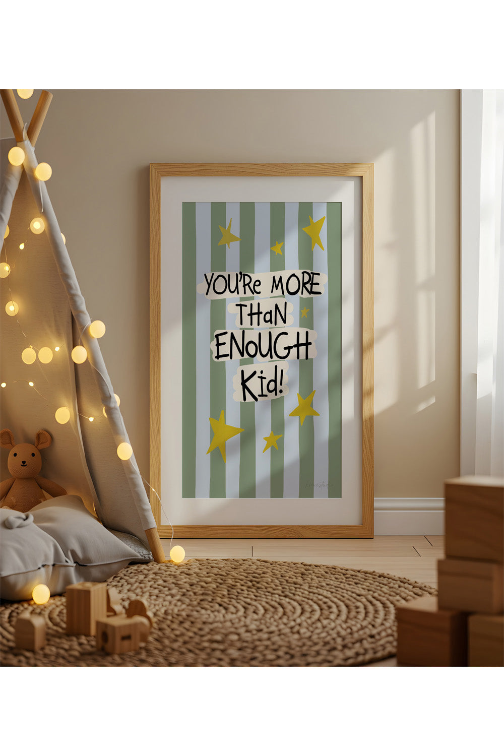 You’re More Than Enough Yazılı Poster, Yeşil - 4