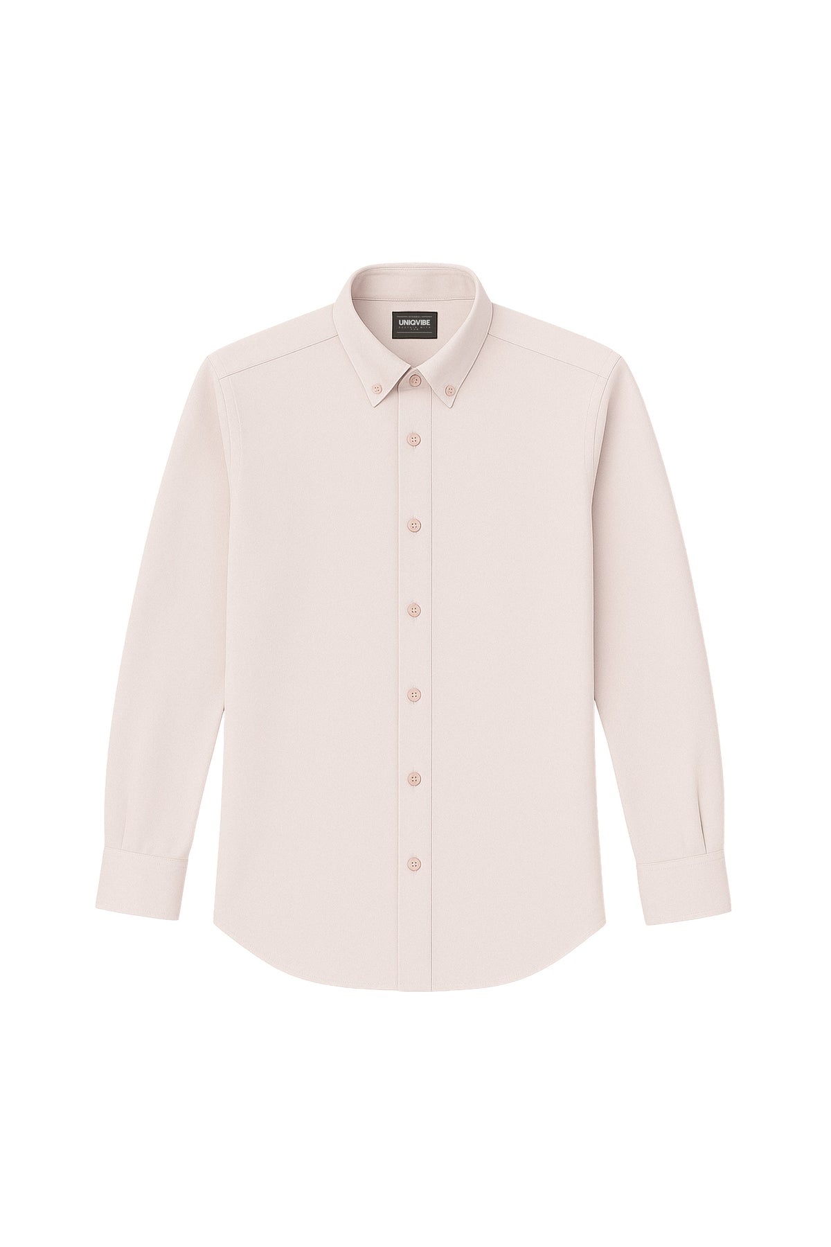 Slim Fit Oxford Erkek Gömlek, Krem - 0