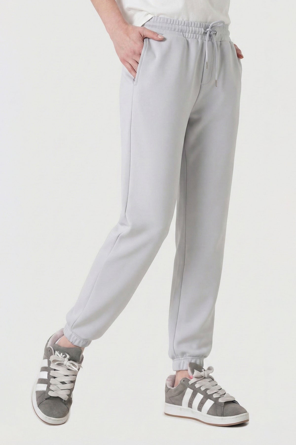 Kadın Jogger Eşofman Altı, Taş - 1