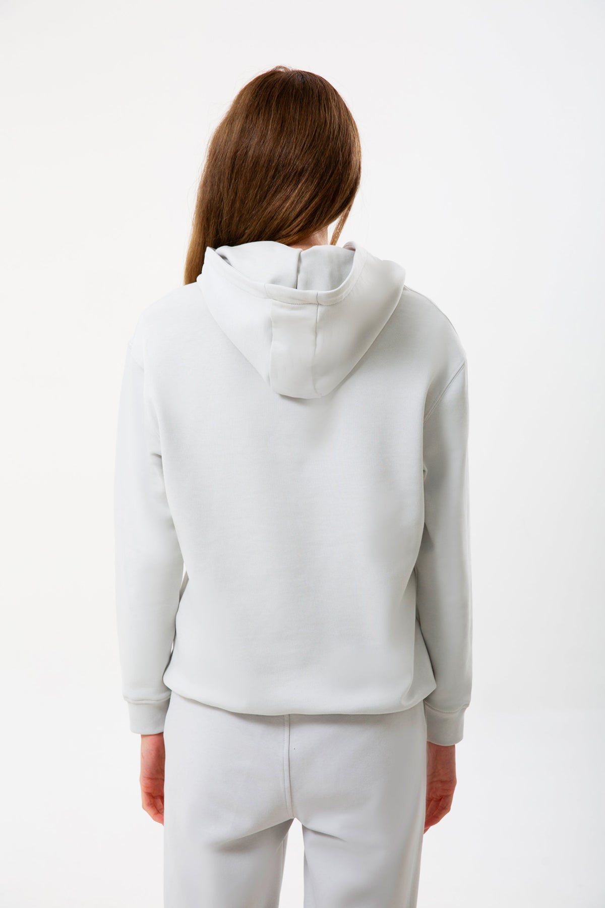 Kapüşonlu Logo Nakışlı Sweatshirt, Taş - 3