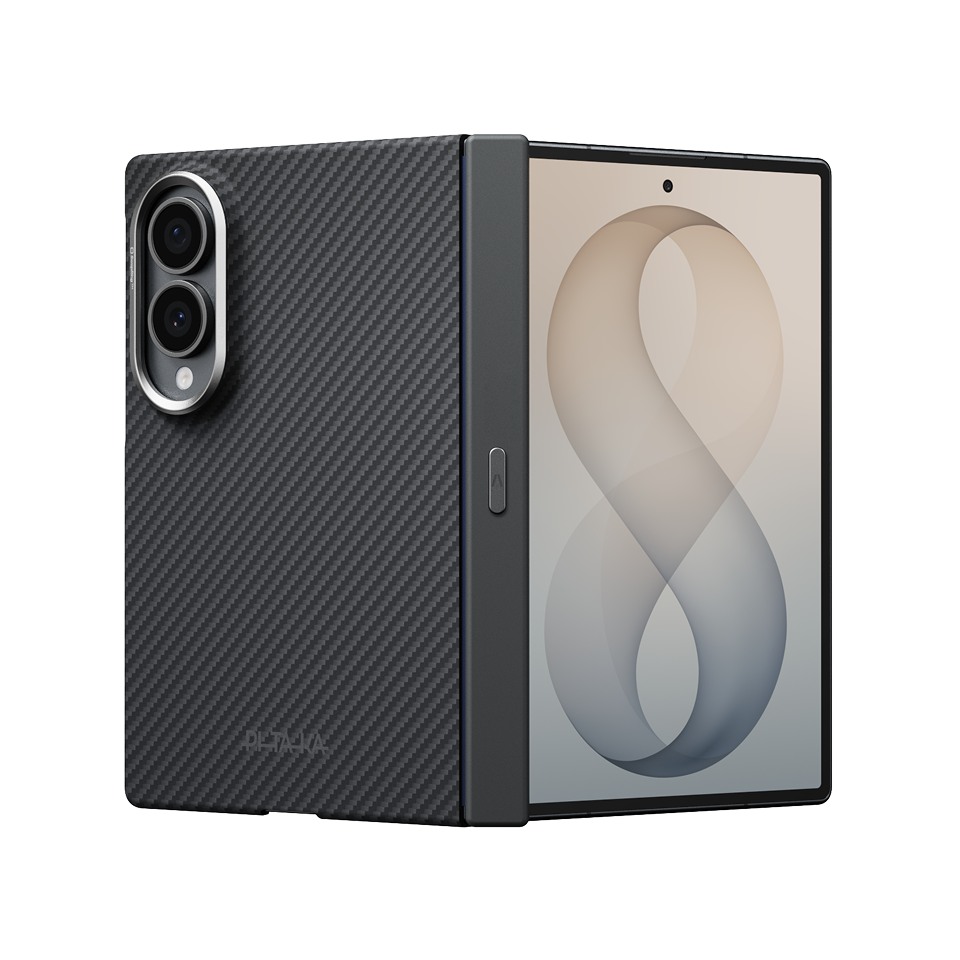 Galaxy Z Fold8 Uyumlu Manyetik Aramid Fiber Menteşeli Kılıf, Siyah Gri - 0