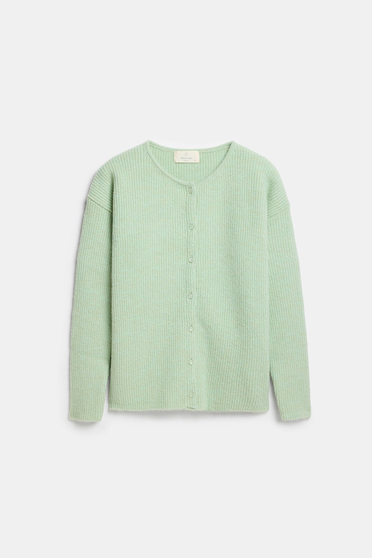 Peraluna Latina Cardigan - Selanik Örgü Kadın Hırka - Nil Yeşili