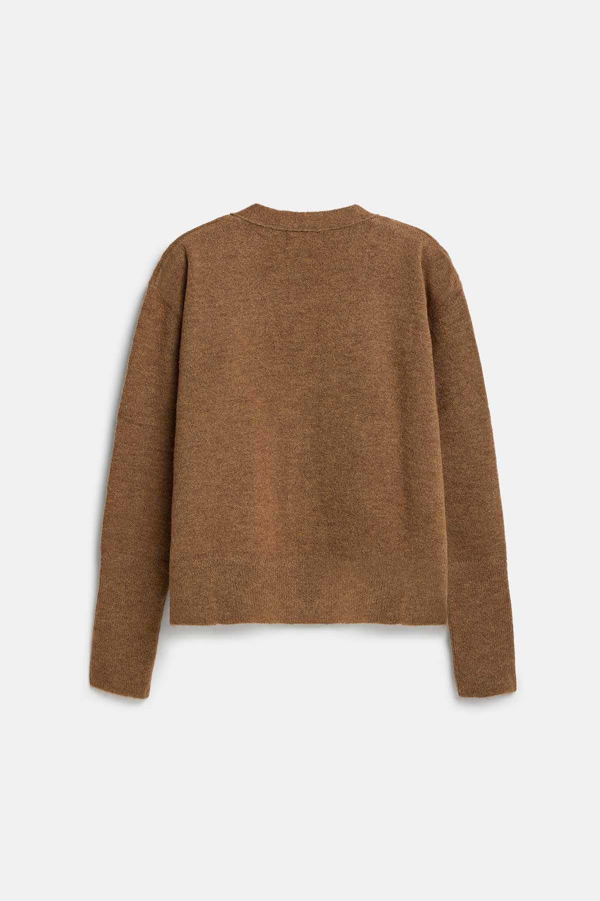 Peraluna Livorno Cardigan, Bol Kesim Kadın Triko Hırka - Kahve Melanj