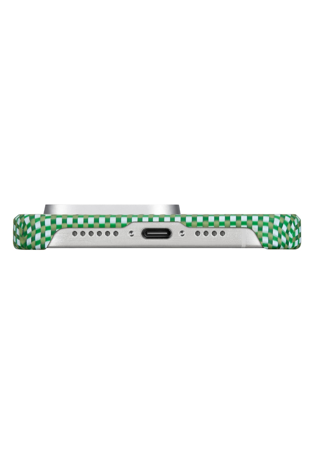Ultra Slim Awa Iphone 15 Pro Max Magsafe Uyumlu 600D Aramid Fiber Kılıf Forest