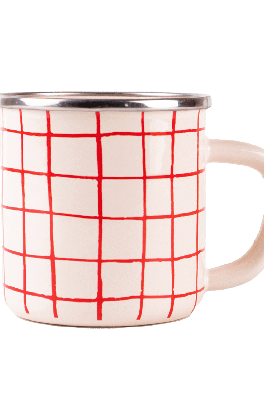 Emaylab-Cupid Emaye Kareli Emaye Kupa-Bardak-1-Milagron.com