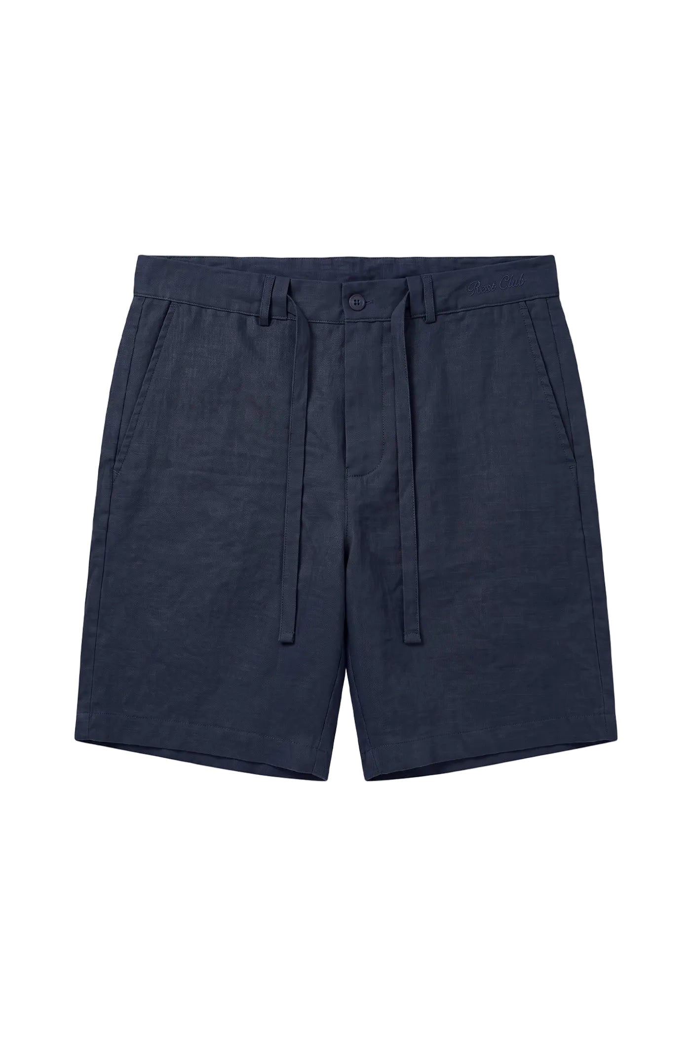 Erkek Relaxed Fit Rest Club Linen Short - Lacivert