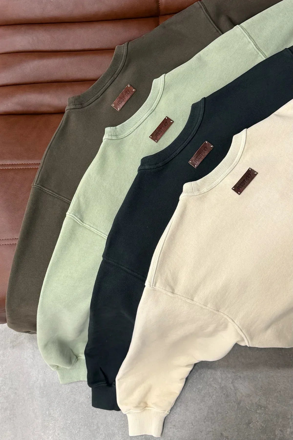 Kadın Boxy Fit Oversized Washed Sweatshirt - Bej