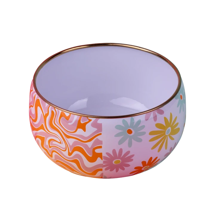 Emaylab-Retro Hippie Emaye Sunum Kasesi-Tabak & Kase-3-Milagron.com