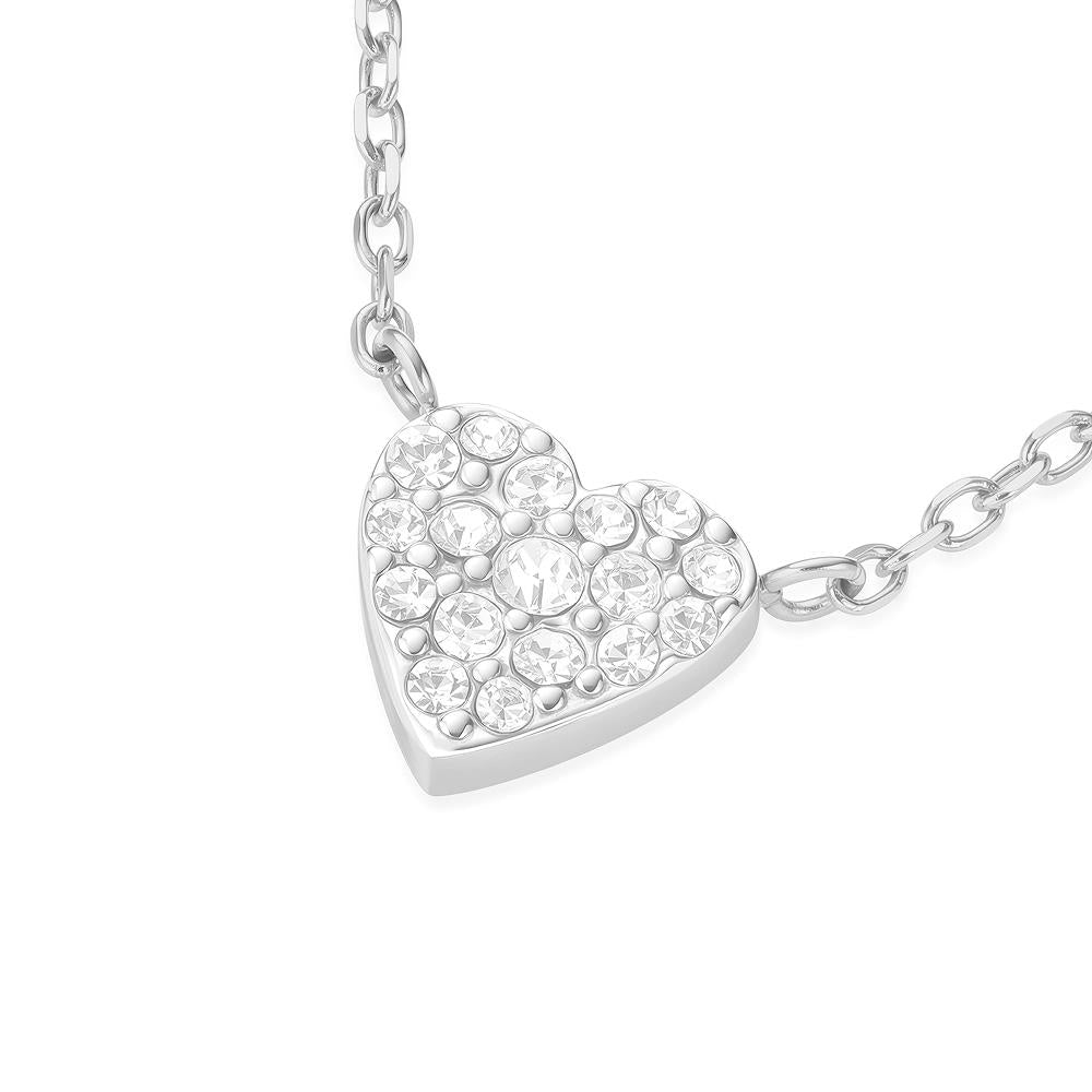 Rosefield Jnphs.J1320Gümüş Renk Pave Kalp Çelik Kolye