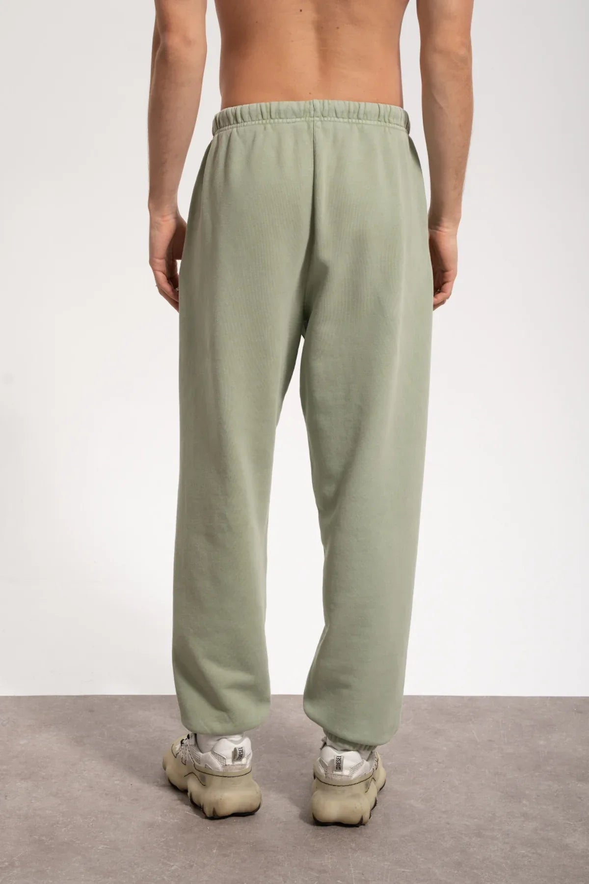 Erkek Relaxed Fit Washed Sweatpants - Yeşil