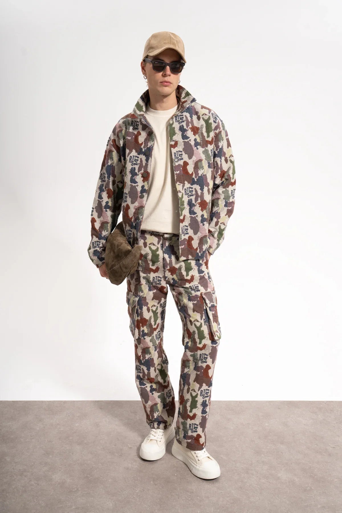 Erkek Relaxed Fit Jacar Camouflage Jacket - Kamuflaj