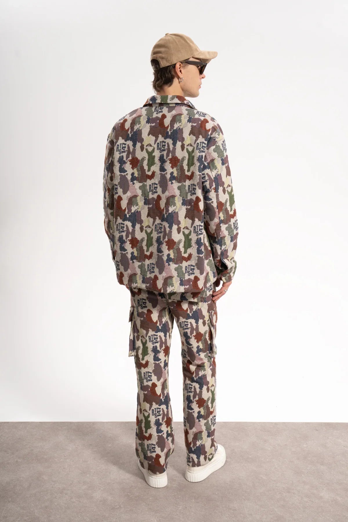 Erkek Relaxed Fit Jacar Camouflage Jacket - Kamuflaj
