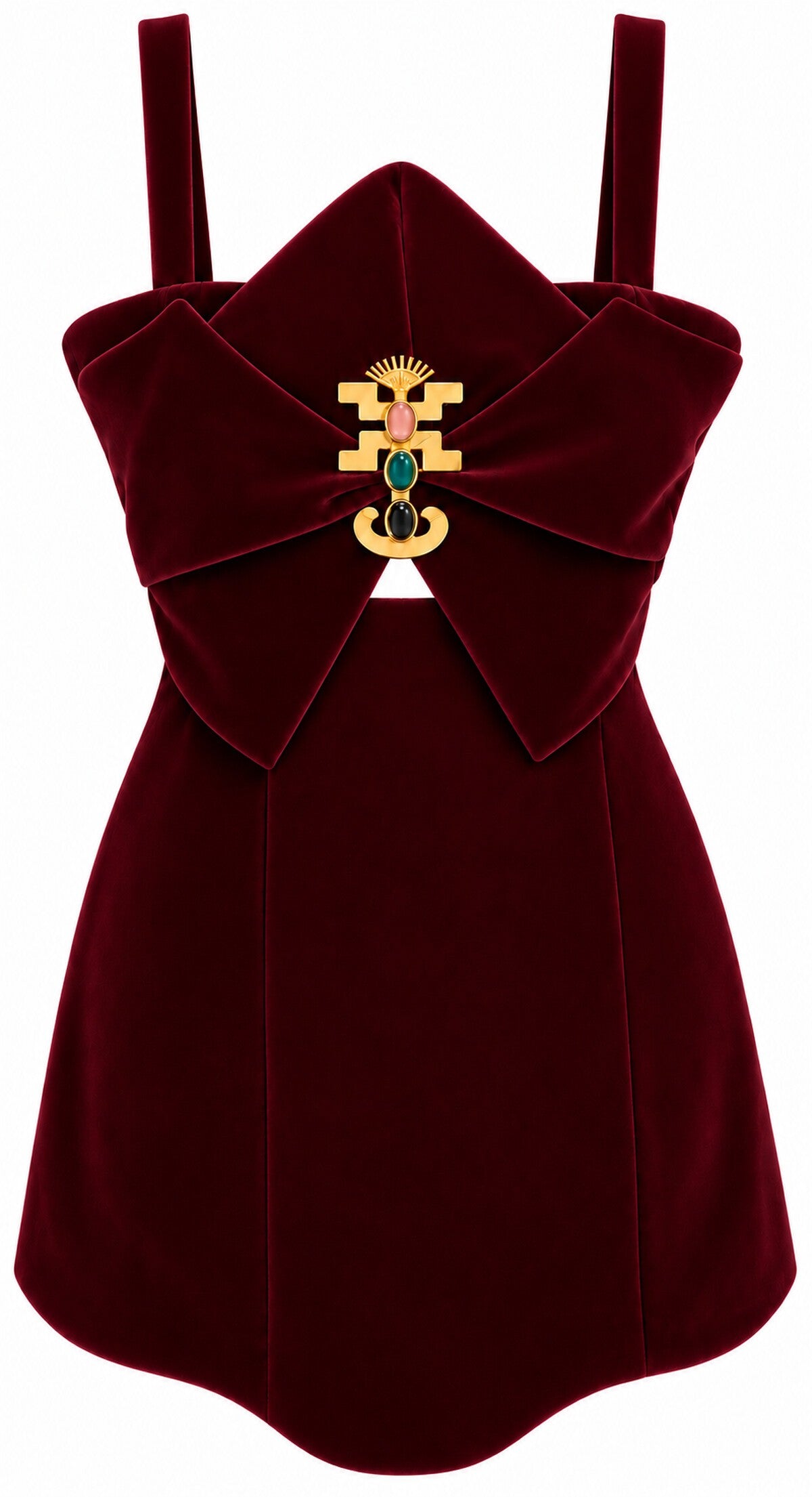 Sculpted Velvet Mini Dress