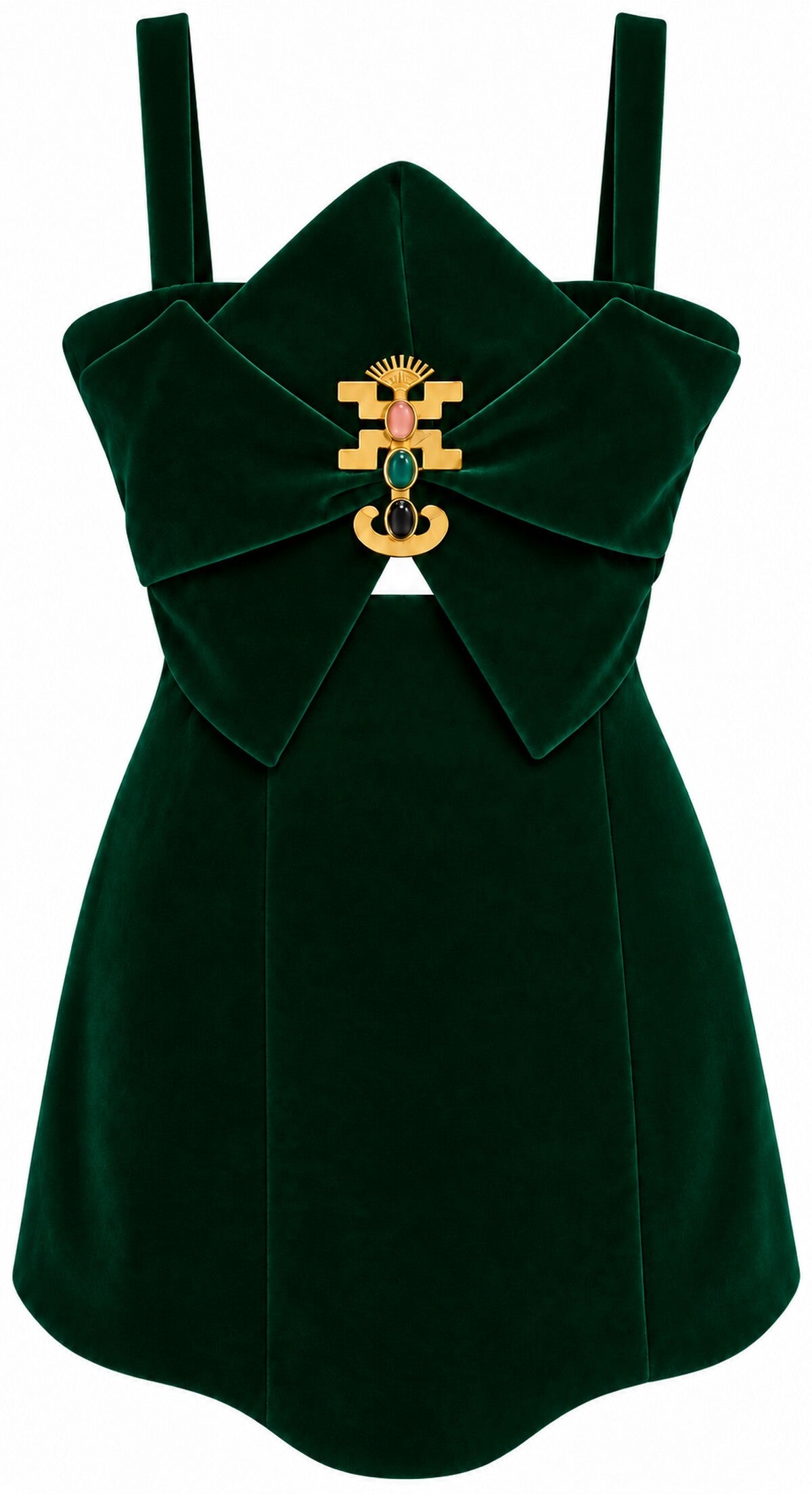 Sculpted Velvet Mini Dress