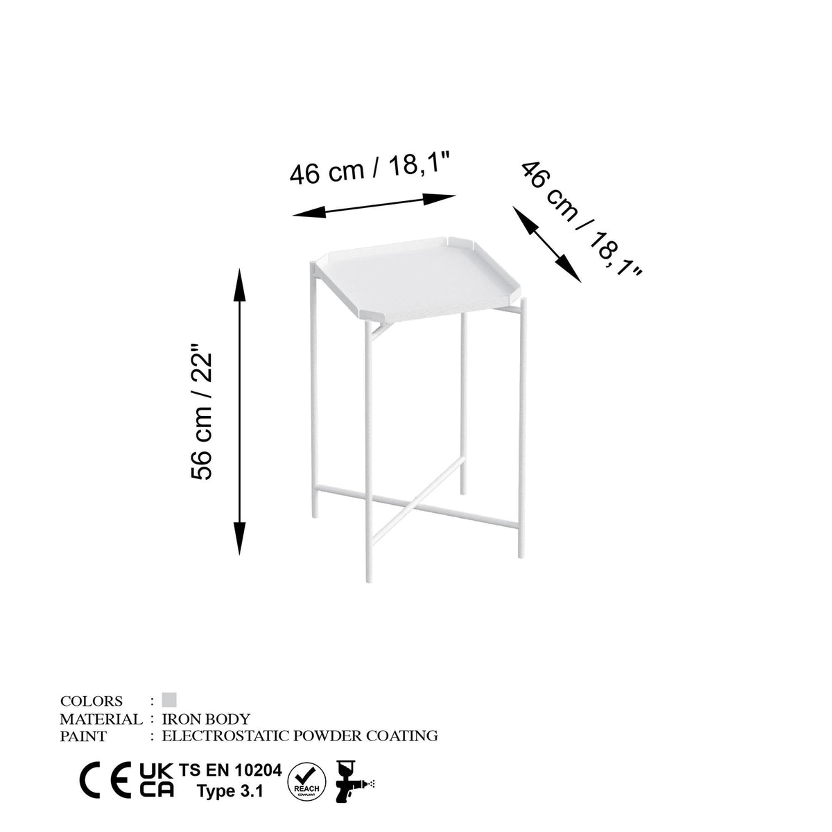 Shb-008-B Dekoratif Metal Sehpa