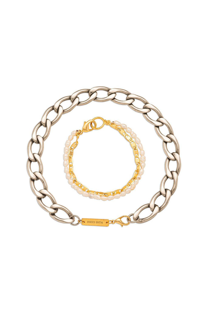 Copy of Dieci Dita | Silver & Gold Statement Necklace III 1 | Milagron
