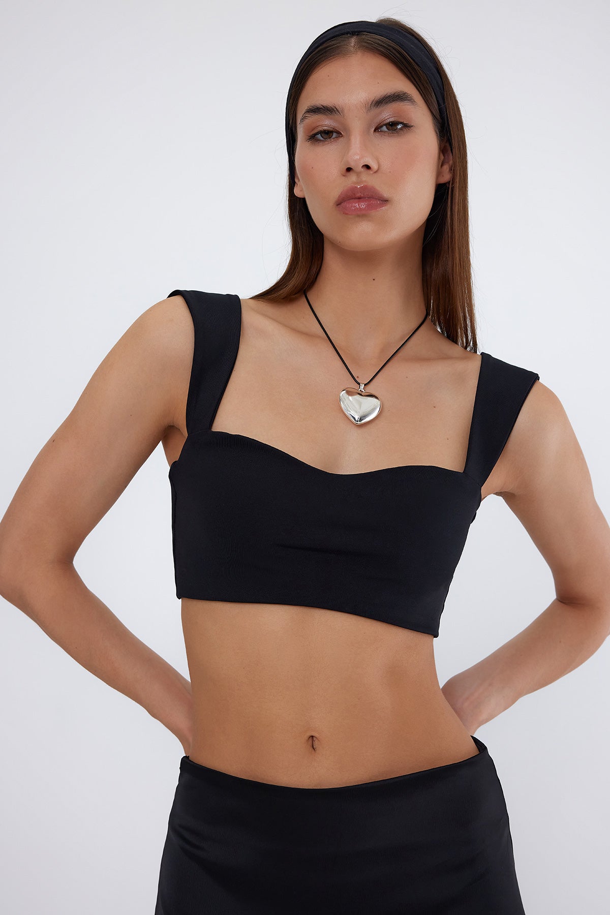 Aster Crop Top | Siyah