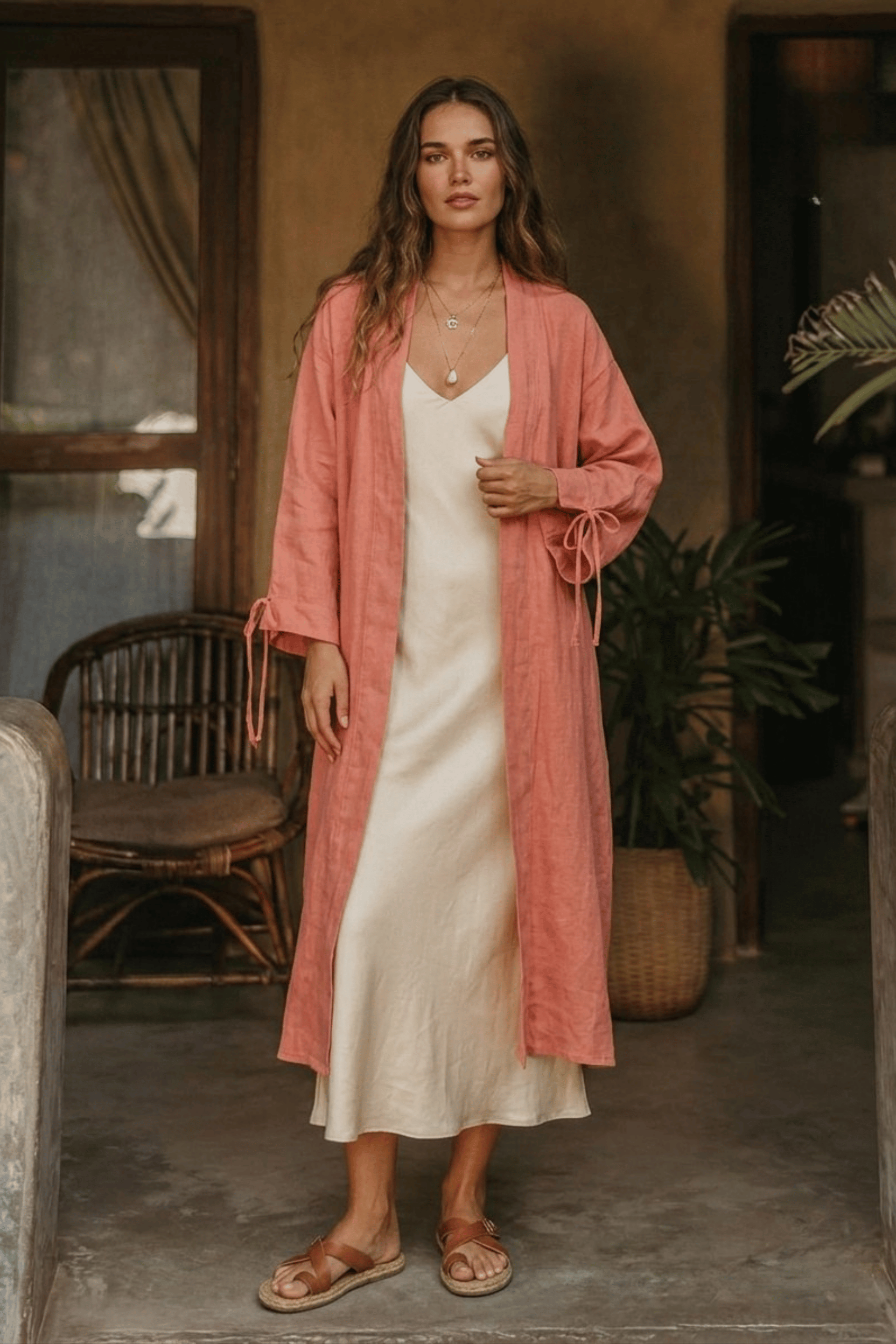 Sofia Uzun Kollu Kadın Kimono