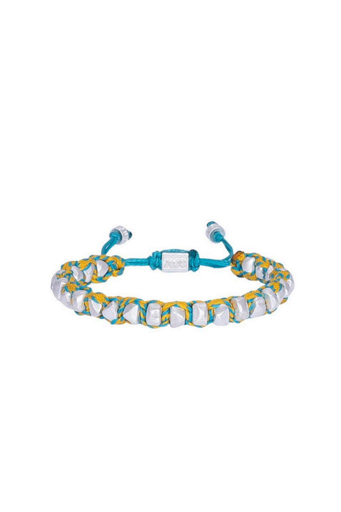 JUJU | Stone Bracelet With Yellow & Blue Cord CCB-1188 | Milagron