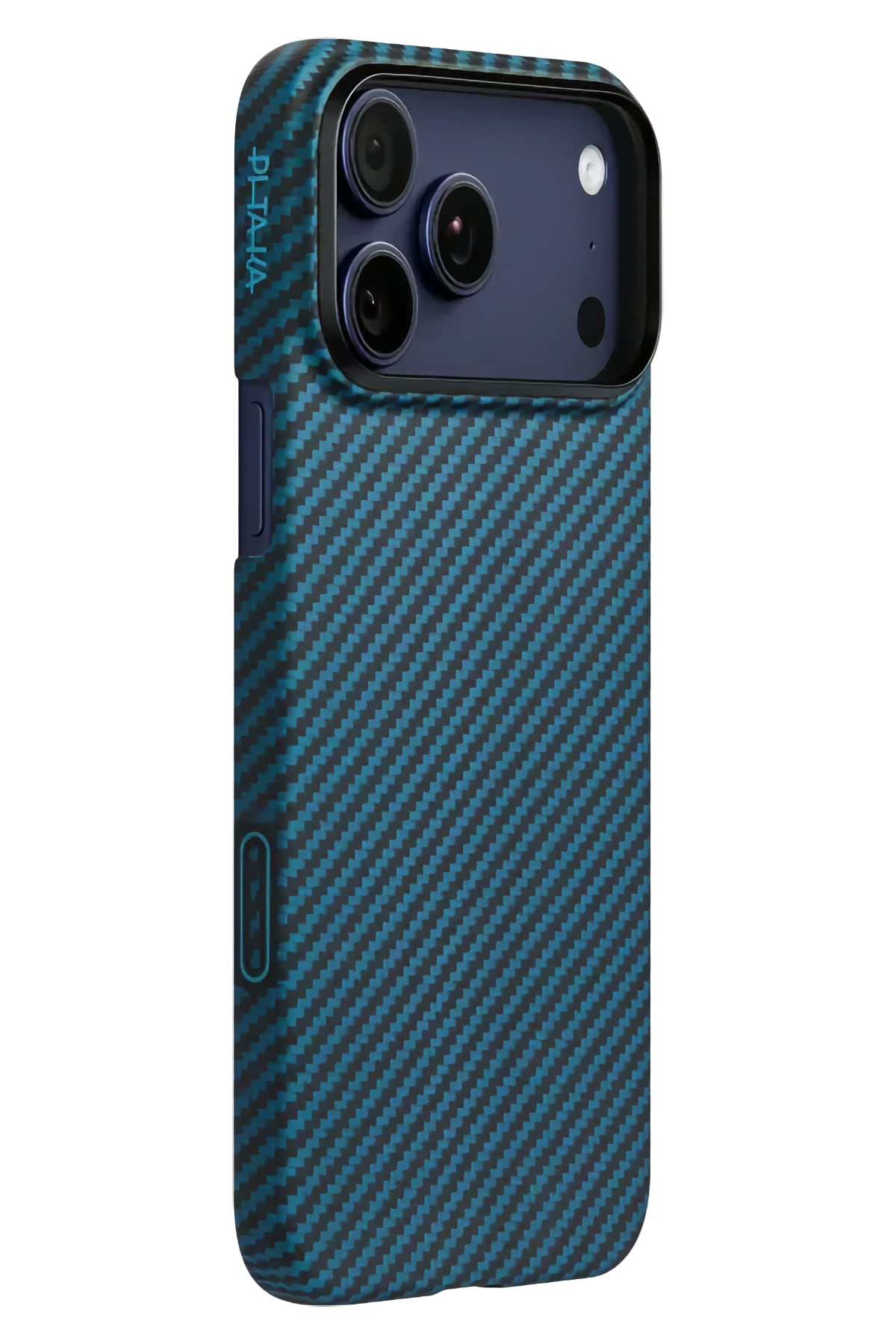 Tactile Woven Iphone 17 Pro Magsafe Uyumlu 1500D Aramid Fiber Kılıf Black Blue