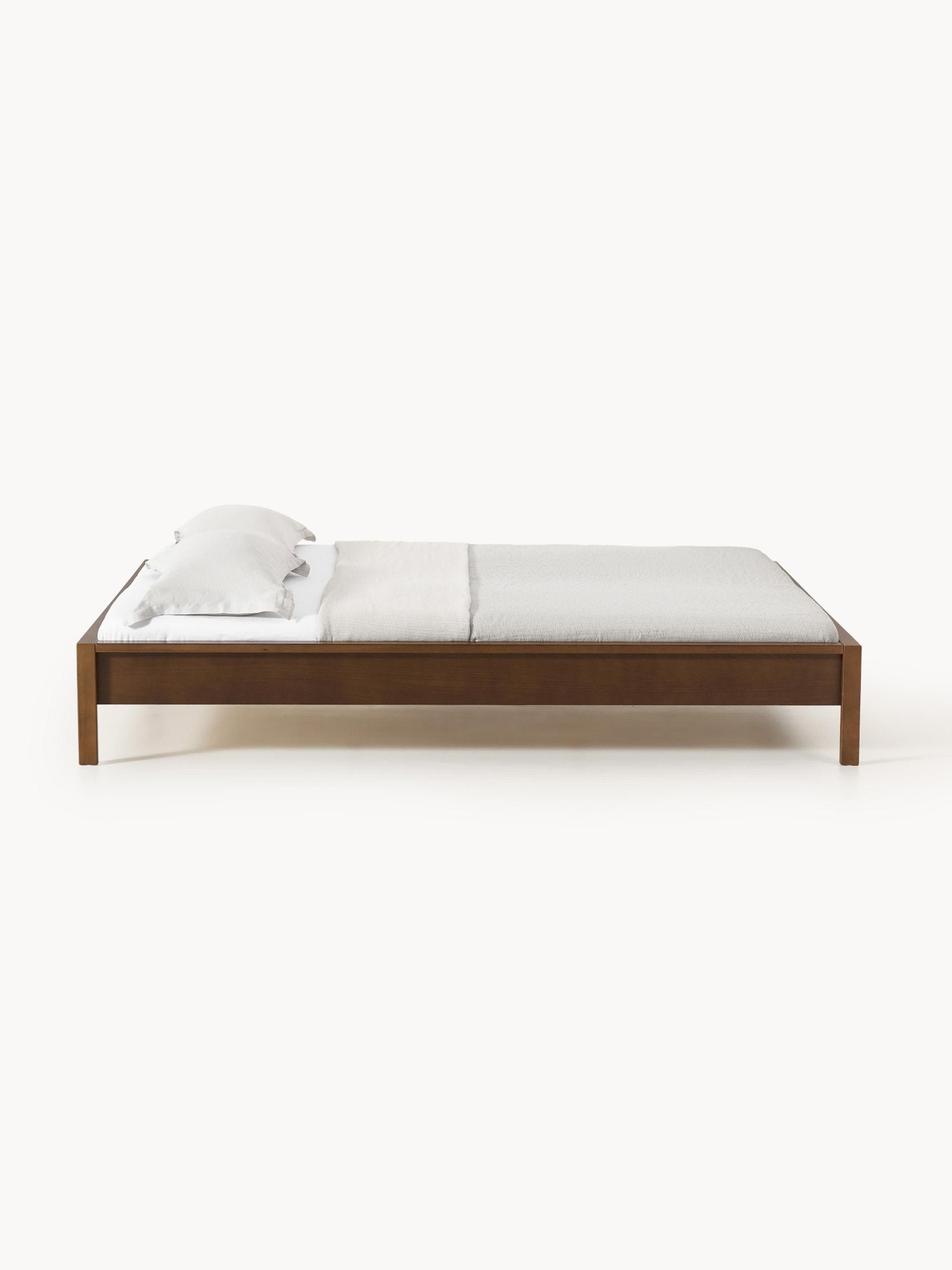 Tammy Ahşap Karyola | Minimalist Tasarım Ile Ceviz Kaplama Karyola