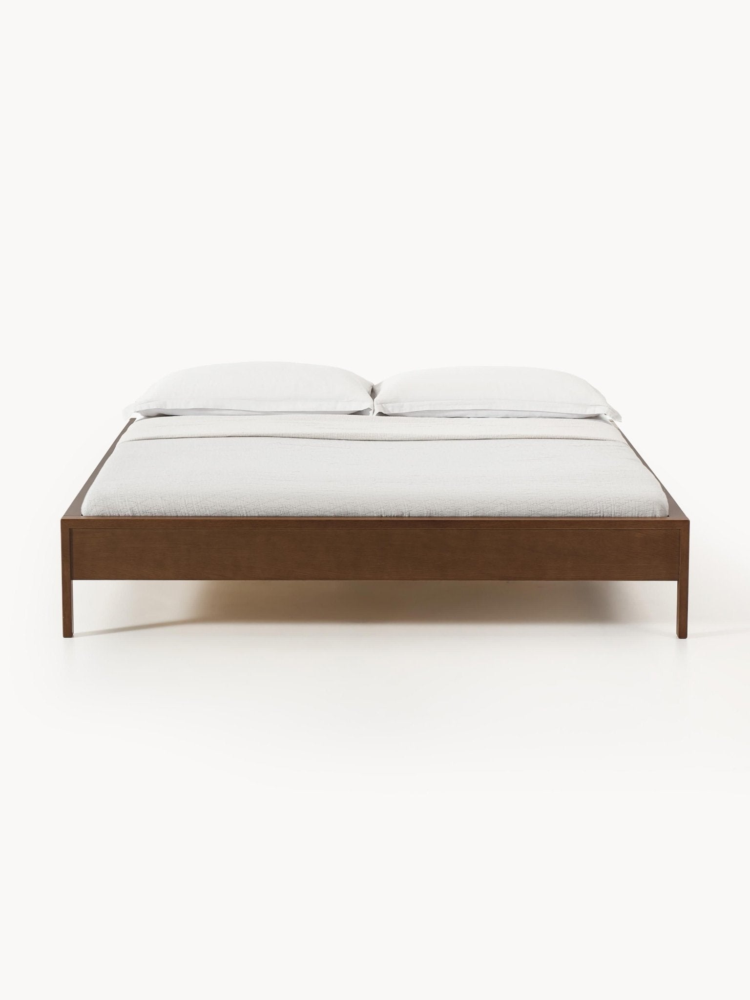 Tammy Ahşap Karyola | Minimalist Tasarım Ile Ceviz Kaplama Karyola