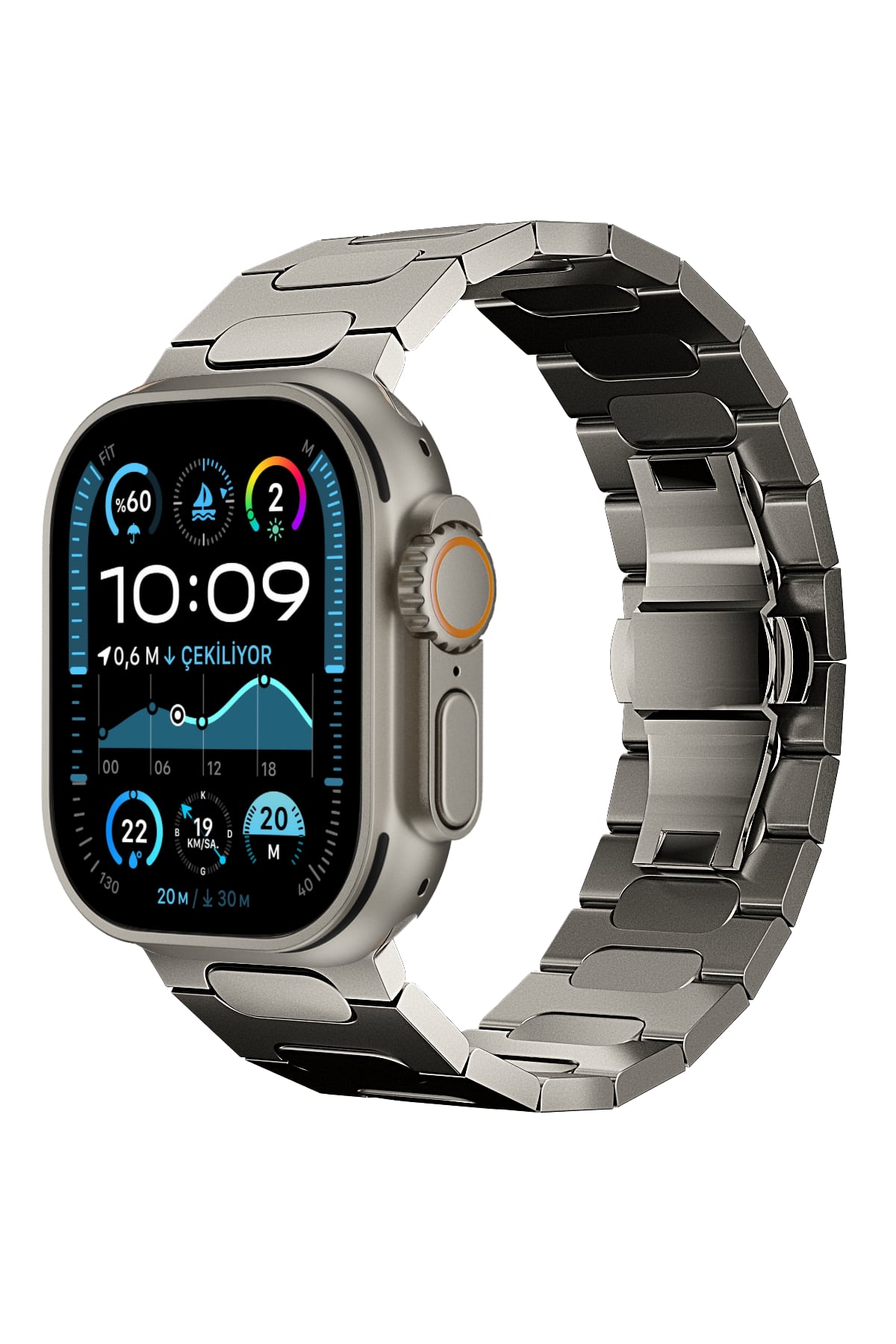 Titanova Apple Watch Uyumlu Titanyum Kordon Mat Starlight