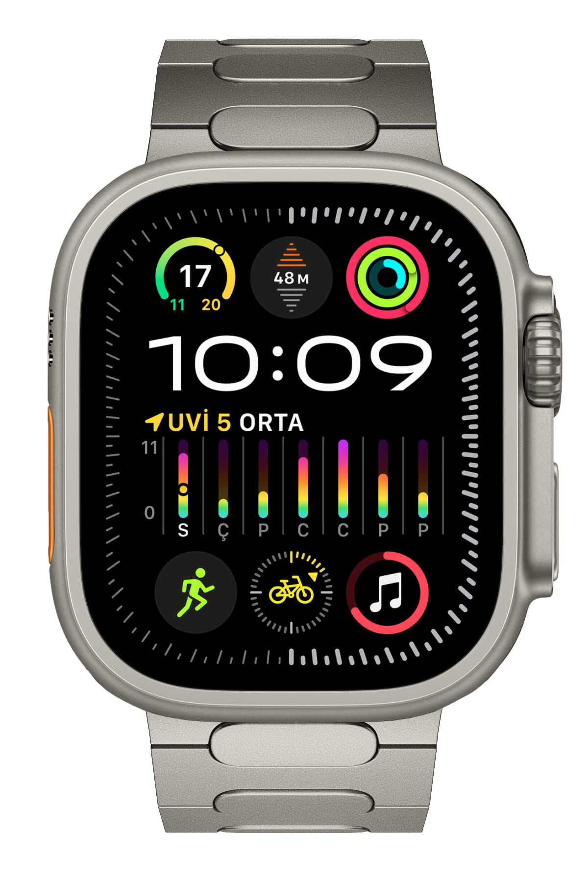 Titanova Apple Watch Uyumlu Titanyum Kordon Mat Starlight
