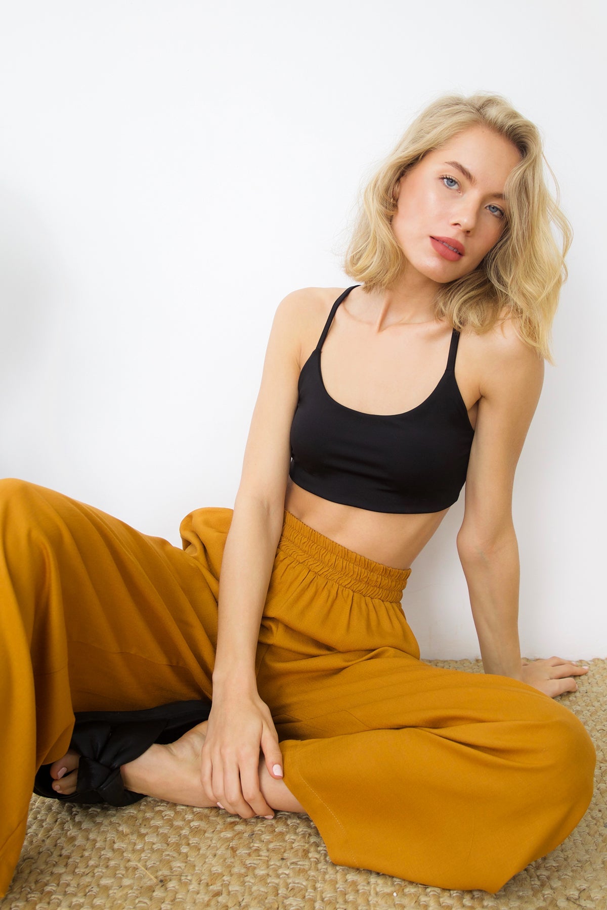 Eisa Dökümlü Culotte Pantolon | Taba