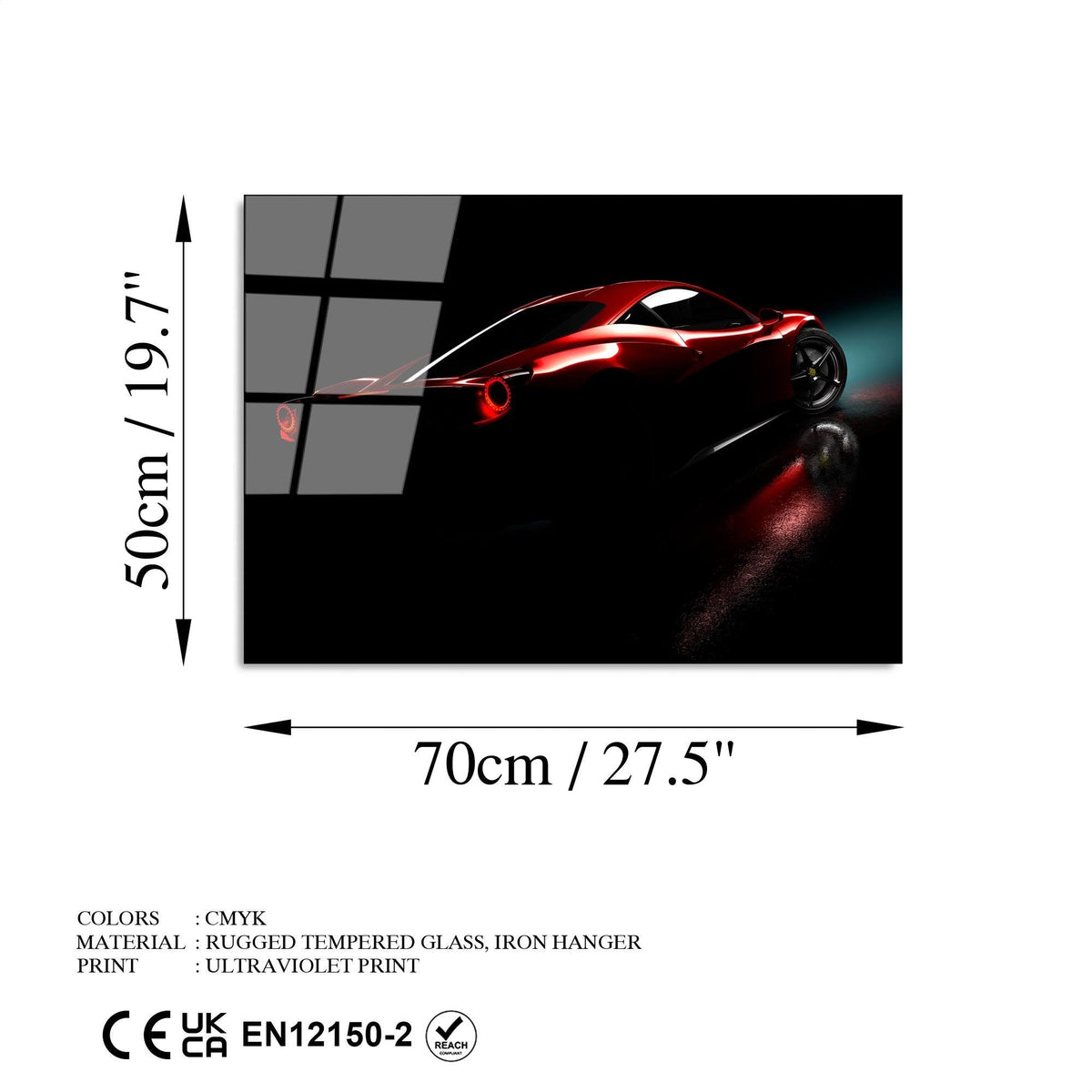 Uv-373 Baskılı Cam Dikdörtgen Duvar Tablosu